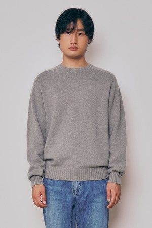 [24F/W] [Men] Super Fine Wool Wholegarment Sweater (Warm Grey)