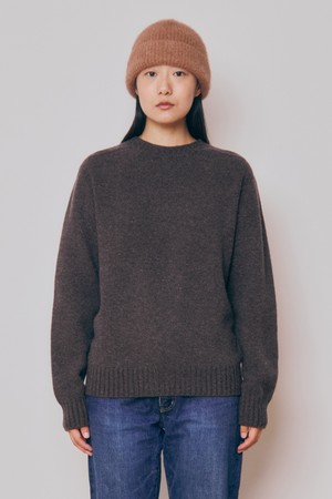 [24F/W] [Women] Super Fine Wool Wholegarment Sweater (Ash Brown)