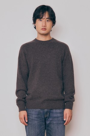 [24F/W] [Men] Super Fine Wool Wholegarment Sweater (Ash Brown)