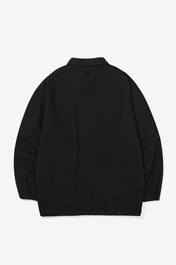 BEBUMS - 캐주얼셔츠 - [BEBUMS] Washed Pullover Shirt (Black)