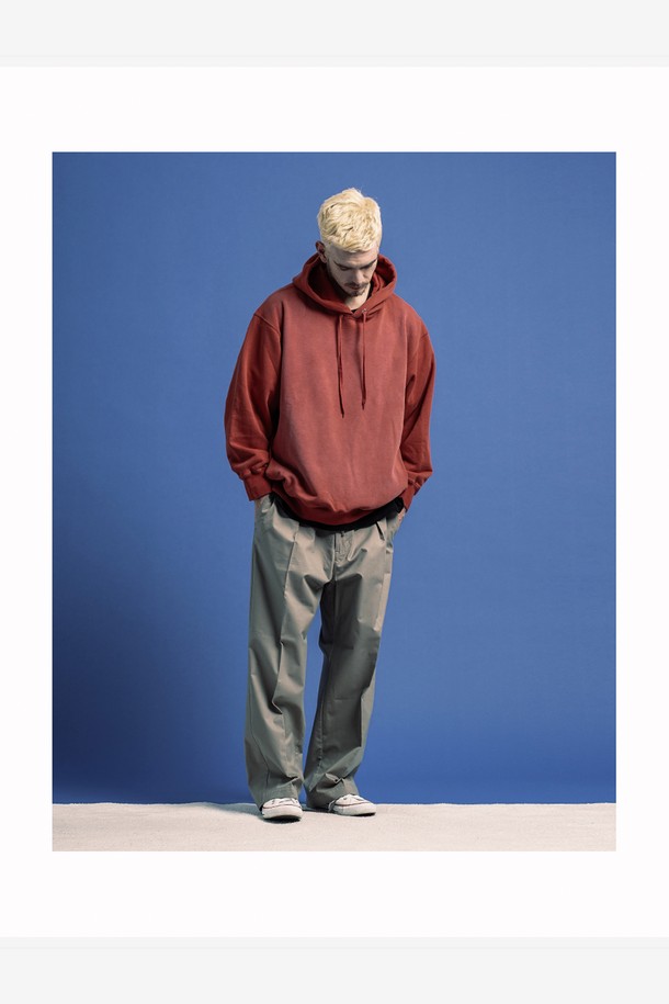 BEBUMS - 후디 - [BEBUMS] Layered Hoodie 1 (Red)