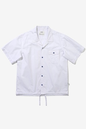 [BEBUMS] Washed Cotton OX Work Overshirt (White)