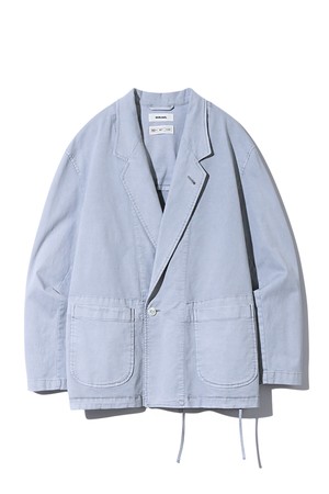 [BEBUMS] Garment-Dye Blazer Jacket (Light Gray)