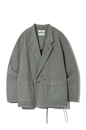 [BEBUMS] Garment-Dye Blazer Jacket (Sage Geen)