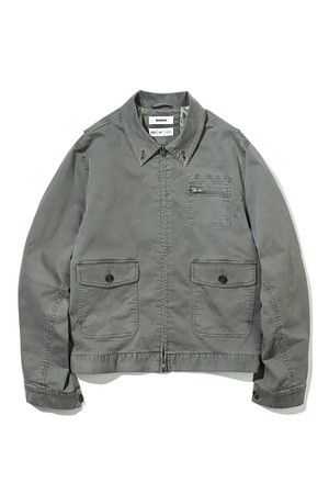 [BEBUMS] Garment-Dye Trucker Jacket (Olive)