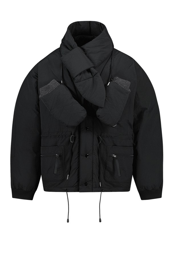 BEBUMS - 블루종/점퍼 - [BEBUMS] Robe Down Jacket 3ea Set (Black)