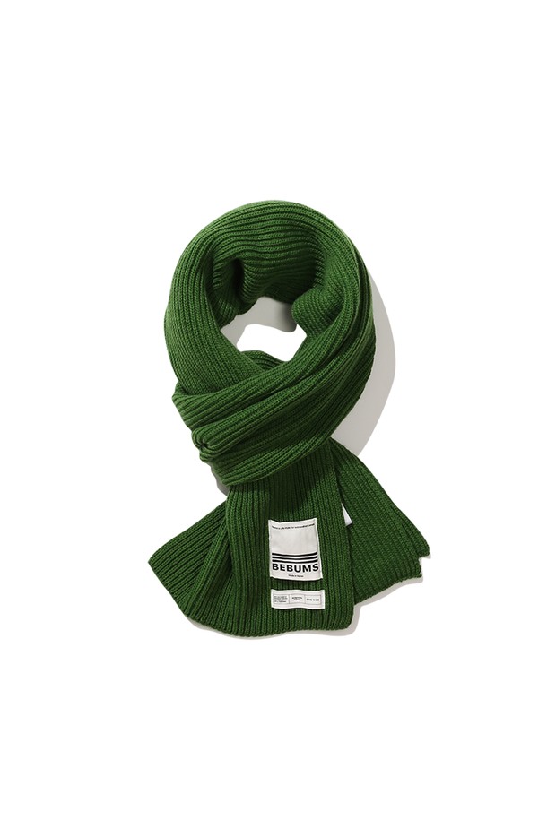 BEBUMS - 스카프/머플러 - [BEBUMS] Heritage Wool Muffler (Green)