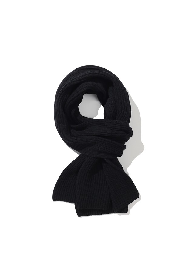 BEBUMS - 스카프/머플러 - [BEBUMS] Heritage Wool Muffler (Black)