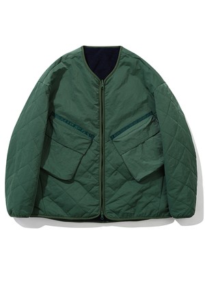 [BEBUMS] Reversible Liner Fleece Jacket (Deep Green)