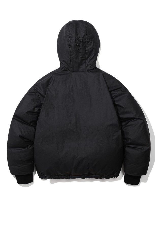 BEBUMS - 다운/패딩 - [BEBUMS] Paper Wax Coating down jumper (Black)