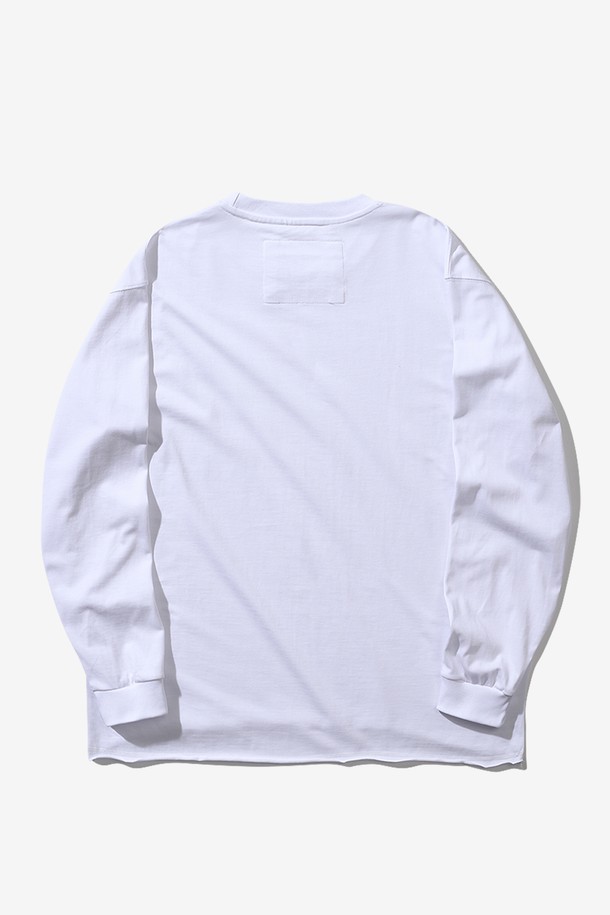 BEBUMS - 스웨트셔츠 - [BEBUMS] Heritage Long Crop Sleeve (White)