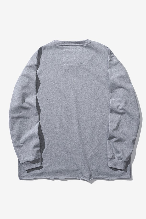 BEBUMS - 스웨트셔츠 - [BEBUMS] Heritage Long Crop Sleeve (Grey)