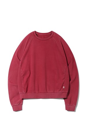 [BEBUMS] Crew Overdyed Sweat (Magenta)