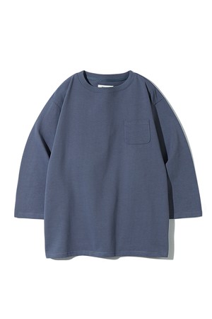 [BEBUMS] Silket cotton 3/4 T-Shirt (Light Blue)