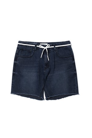 [BEBUMS] Vintage Crop Denim Shorts (Ink)