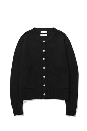 [BEBUMS] Cashmere Vintage Cardigan (Black)