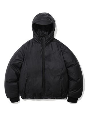 [BEBUMS] Paper Wax Coating down jumper (Black)