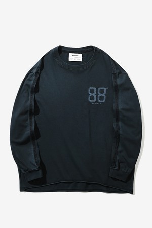 [BEBUMS] 88 Track Dyed Long Crop Sleeve (Black)