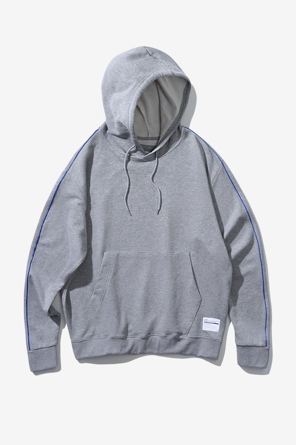 BEBUMS - 후디 - [BEBUMS] Vintage Line Hoodie (Melange Grey)