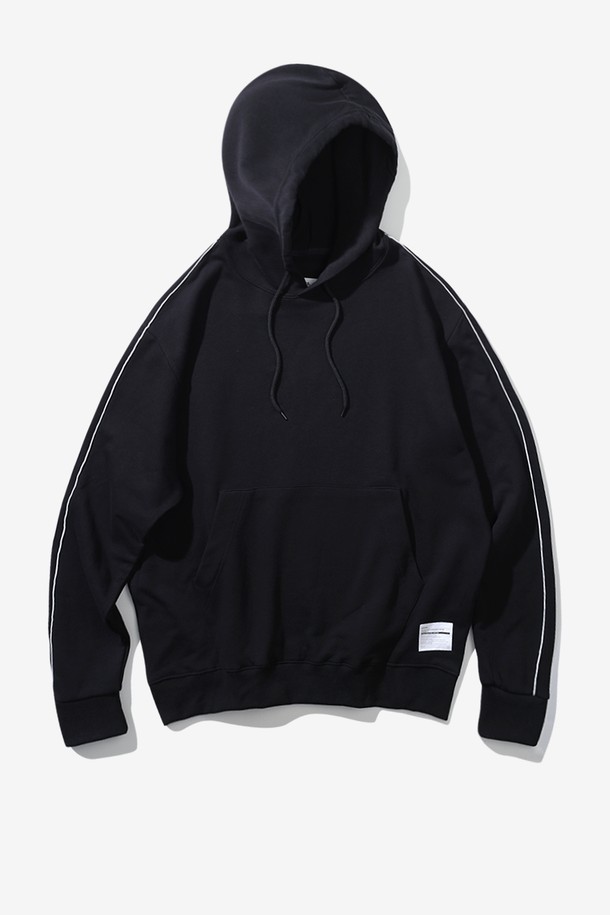 BEBUMS - 후디 - [BEBUMS] Vintage Line Hoodie (Black)