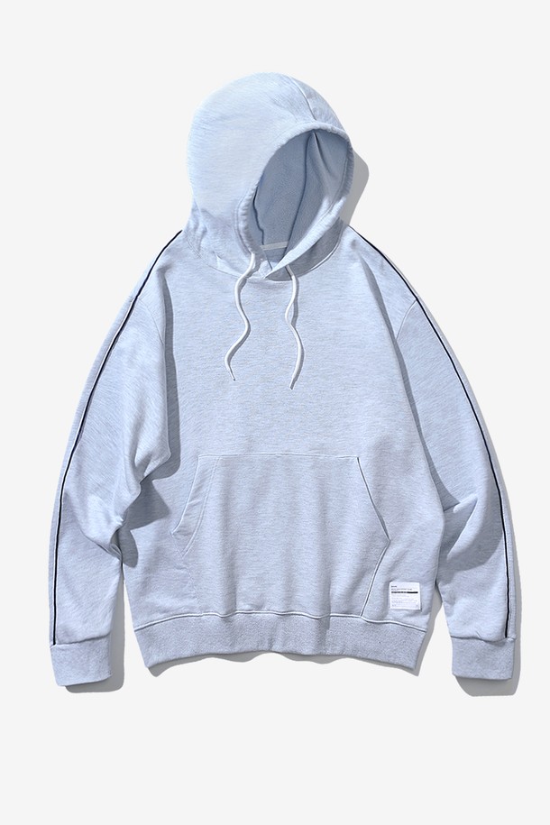 BEBUMS - 후디 - [BEBUMS] Vintage Line Hoodie (Melange White)