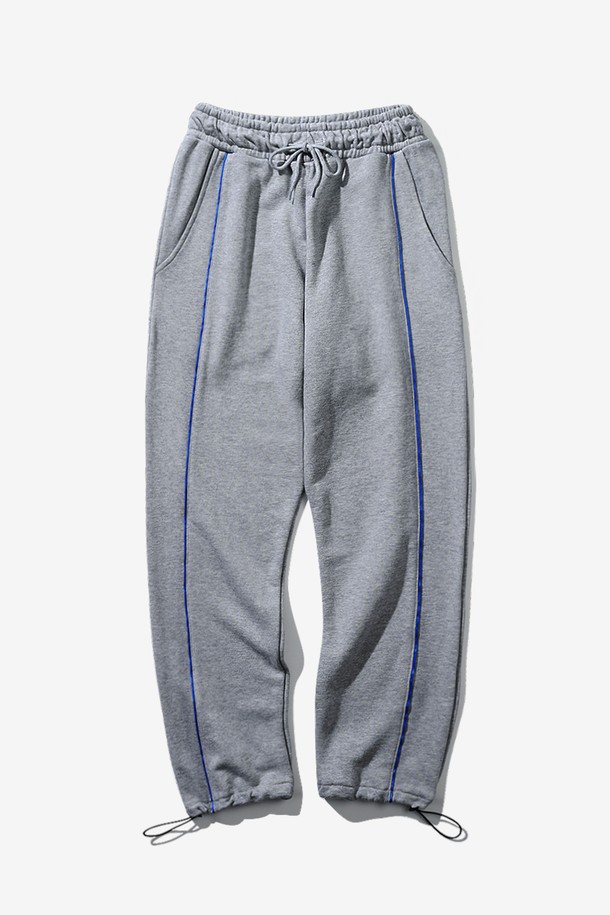 BEBUMS - 캐주얼팬츠 - [BEBUMS] Vintage Line Sweat pant (Melange Grey)