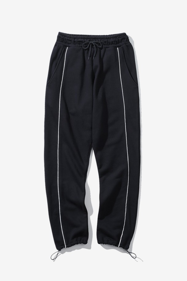 BEBUMS - 캐주얼팬츠 - [BEBUMS] Vintage Line Sweat pant (Black)