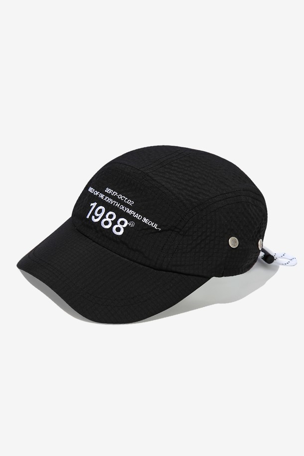 BEBUMS - 모자 - [BEBUMS] Seersucker Running Cap (Black)