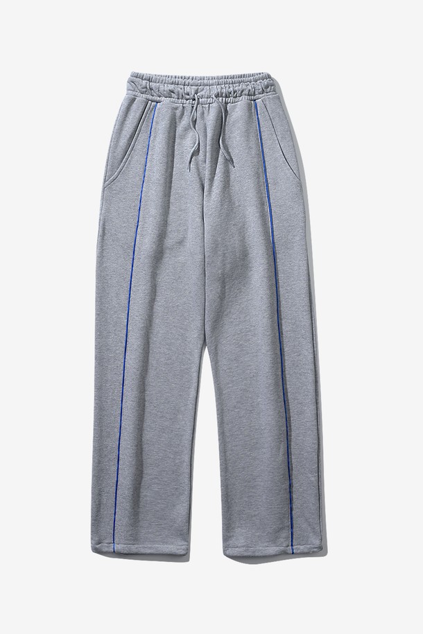 BEBUMS - 캐주얼팬츠 - [BEBUMS] Vintage Line Sweat pant (Melange Grey)