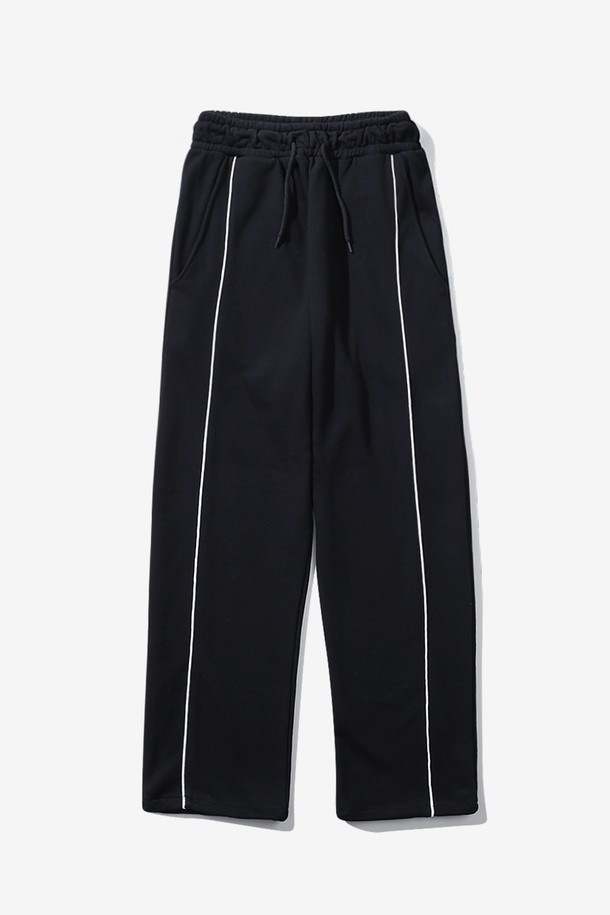 BEBUMS - 캐주얼팬츠 - [BEBUMS] Vintage Line Sweat pant (Black)