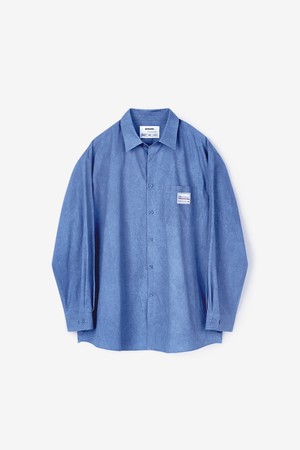 Washed-Dye Vintage Fabric Shirt (Mist Blue)