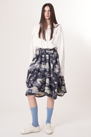 AW52PT35 카모 플레어 팬츠_블랙