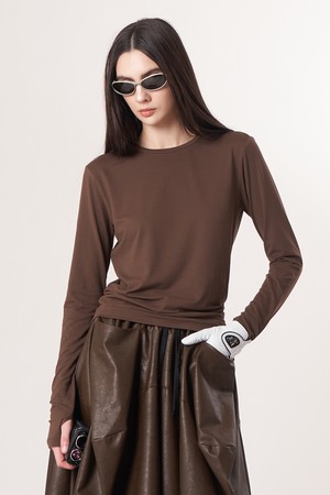 AW52TL01 베이스 레이어 탑_브라운