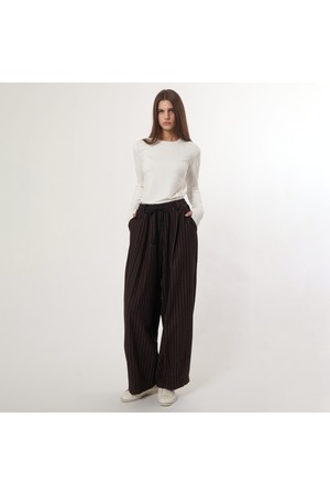 AU52PT07_레트로 스트라이프 와이드팬츠_브라운