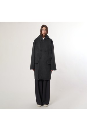 AU52CT01_더블 후드코트_차콜