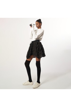 AW61PS02_더블 도트 볼륨 G 쇼츠_블랙