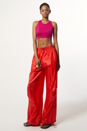 AU61PT06_라이트 와이드 트랙 팬츠_레드