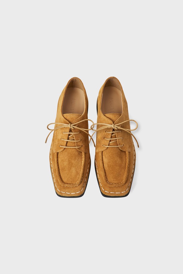 NEUTE - 로퍼 - [NEUTE] 30mm Taylor Suede Moc-toe Derby (Beige)