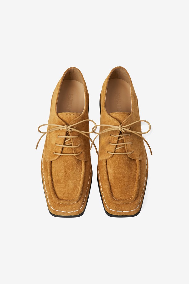 NEUTE - 로퍼 - [NEUTE] 30mm Taylor Suede Moc-toe Derby (Beige)