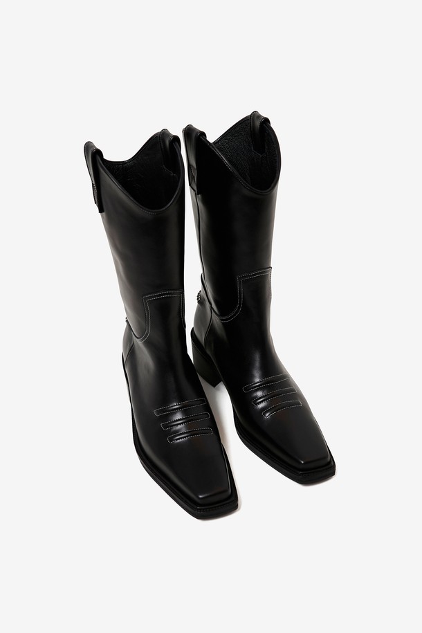 NEUTE - 부츠/워커 - [NEUTE] 50mm Marfa Western Middle Boots (BLACK)