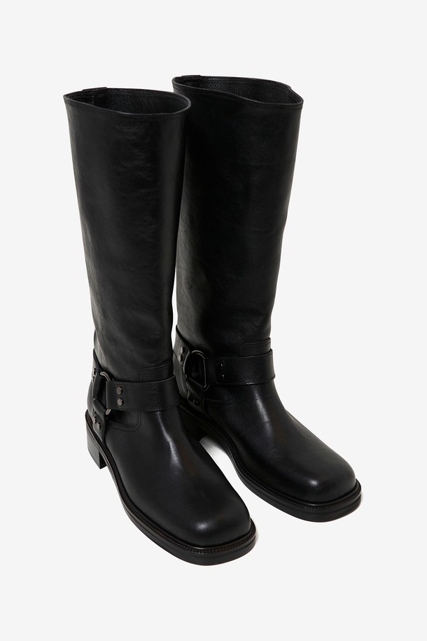 NEUTE - 부츠/워커 - [NEUTE] 45mm Trinity Motocycle Long Boots (BLACK)