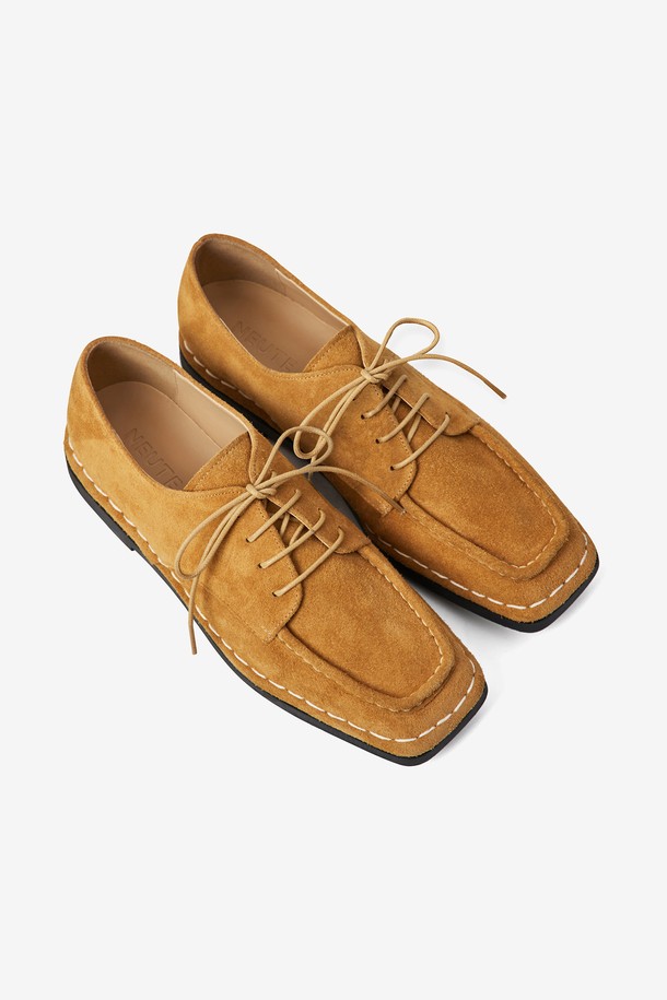 NEUTE - 로퍼 - [NEUTE] 30mm Taylor Suede Moc-toe Derby (Beige)