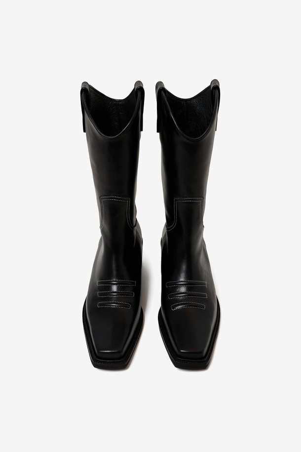 NEUTE - 부츠/워커 - [NEUTE] 50mm Marfa Western Middle Boots (BLACK)