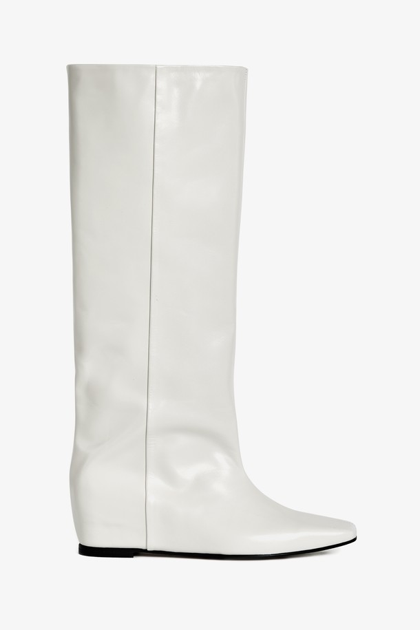 NEUTE - 부츠/워커 - 40mm Regina Wedge-Heel Long Boots (Ivory)