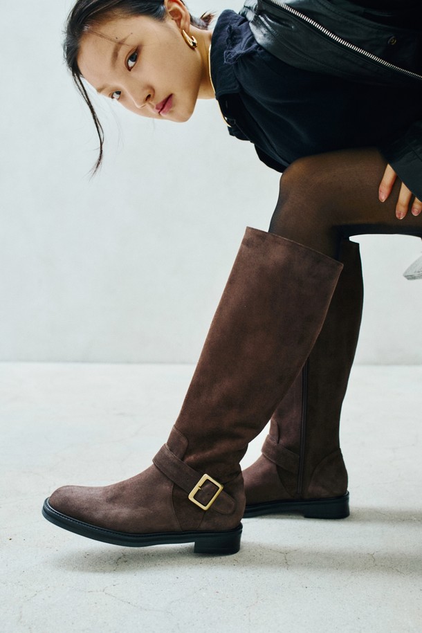 NEUTE - 부츠/워커 - 40mm Christian Buckle Long Boots (2 COLORS)