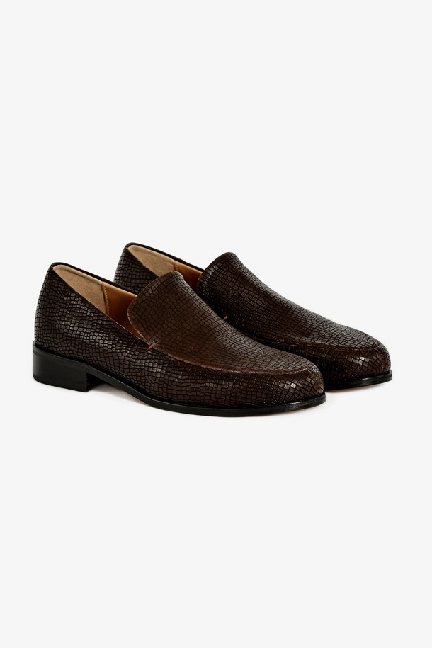 NEUTE - 로퍼 - 30mm Pietra Embossed-Leather Loafers (Brown)