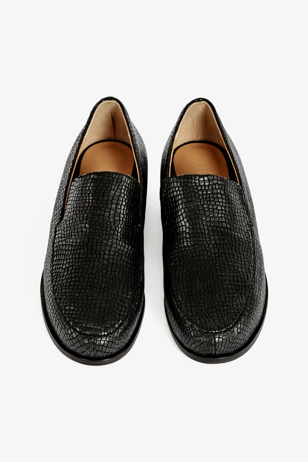 NEUTE - 로퍼 - 30mm Pietra Embossed-Leather Loafers (Black)