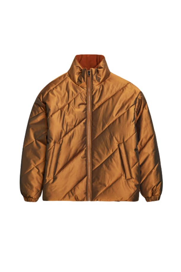 GOALSTUDIO - 다운/패딩 - WWFC DIAGONAL TWO TONE PADDED JACKET - BRONZE