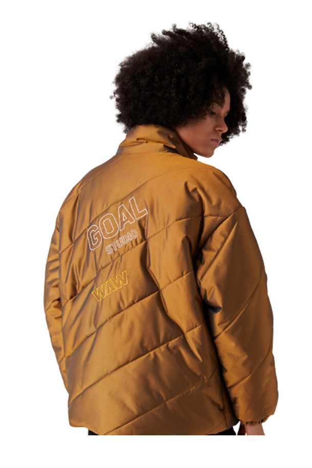 GOALSTUDIO - 다운/패딩 - WWFC DIAGONAL TWO TONE PADDED JACKET - BRONZE