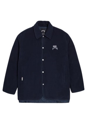 OVERSIZED FLEECE SHIRT JACKET - BLACK/NAVY